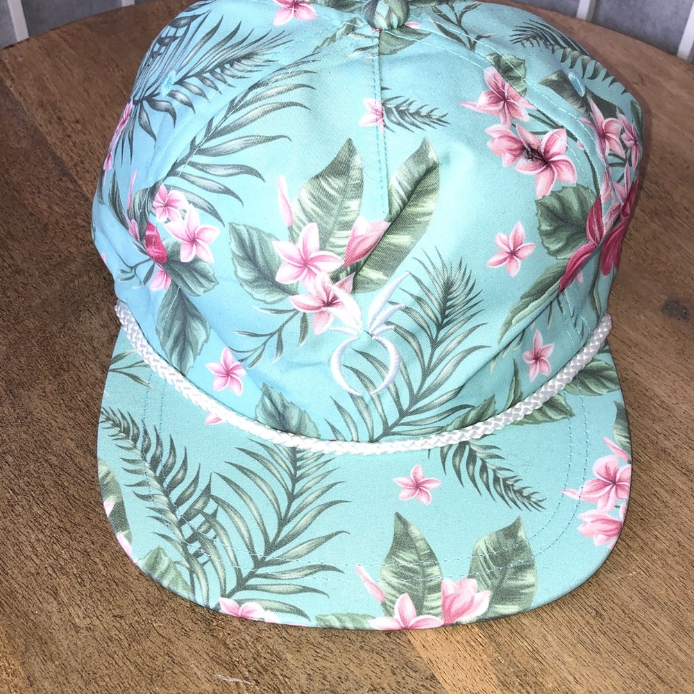 New Women's Imperial Adjustable Baseball Hat in Mint Green with Tropical Print - Picture 9 of 9